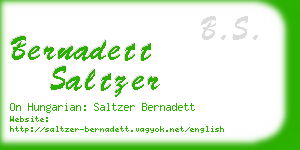 bernadett saltzer business card